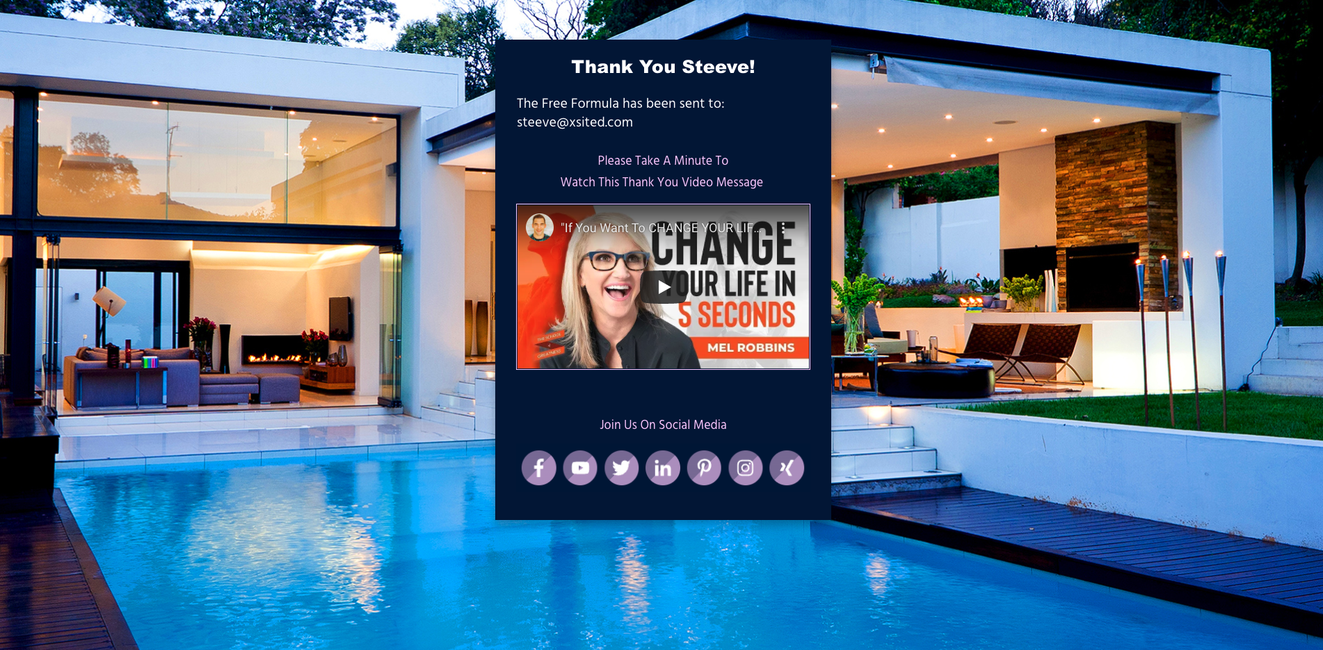 Luxury Home Design Thank You Page With Video